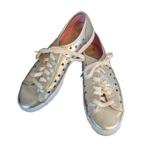 Keds x Kate Spade Shoes Kickstart Heart Sneakers Champagne Gold Cutout